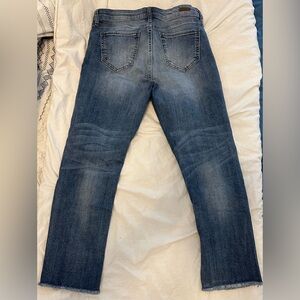 Kut from the Kloth Women’s Crop Straight Leg Frayed Hem Jeans size 8